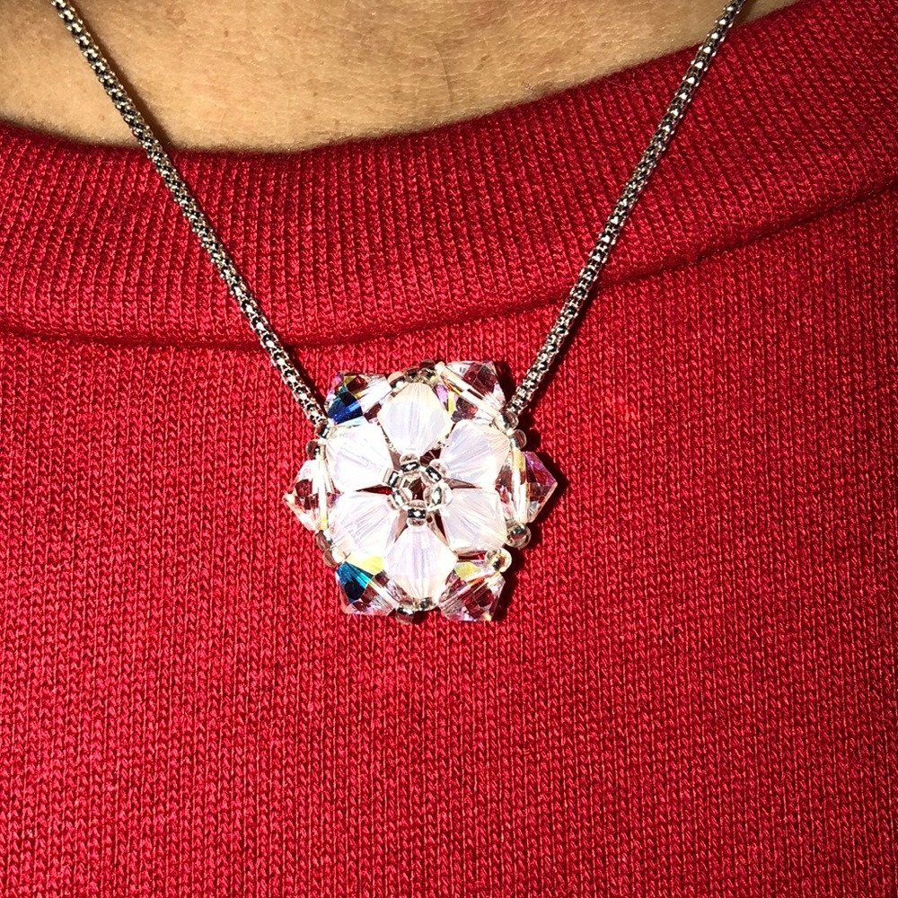 Sterling Silver Swarovski Crystal Star Necklace